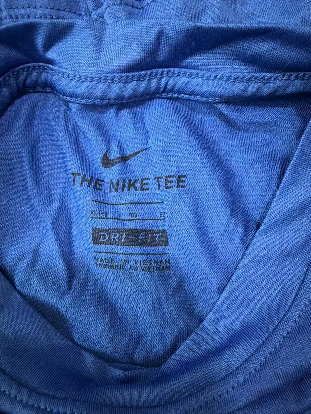 Nike Boys XL+ Husky Blue Dri-Fit Tee Tshirt Active